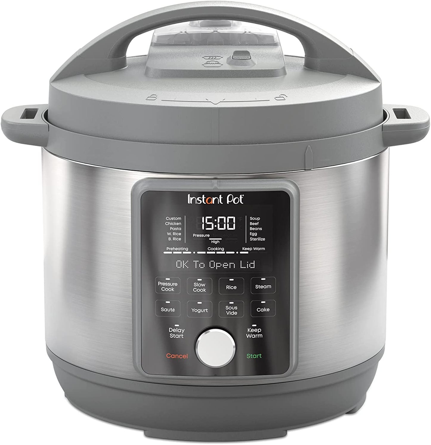 Duo Plus, 6-Quart Whisper Quiet 9-In-1 Electric Pressure Cooker, Slow Rice Steamer, Sauté, Yogurt Maker, Warmer & Sterilizer, Free App with 800+ Recipes, Stainless Steel