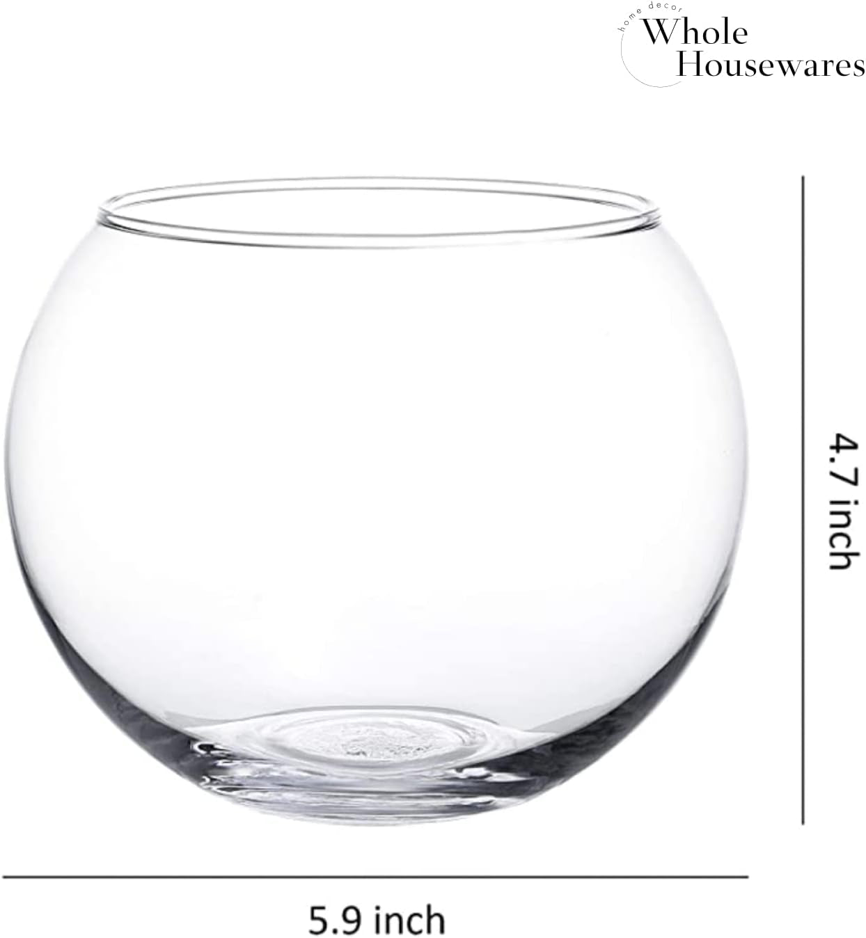 | Clear Glass Bubble Bowl | Glass Fish Bowl | Globe Flower Vase Centerpiece | round Vase | Decorative Glass Bowl for Wedding Event Home Decor, 4 Piece