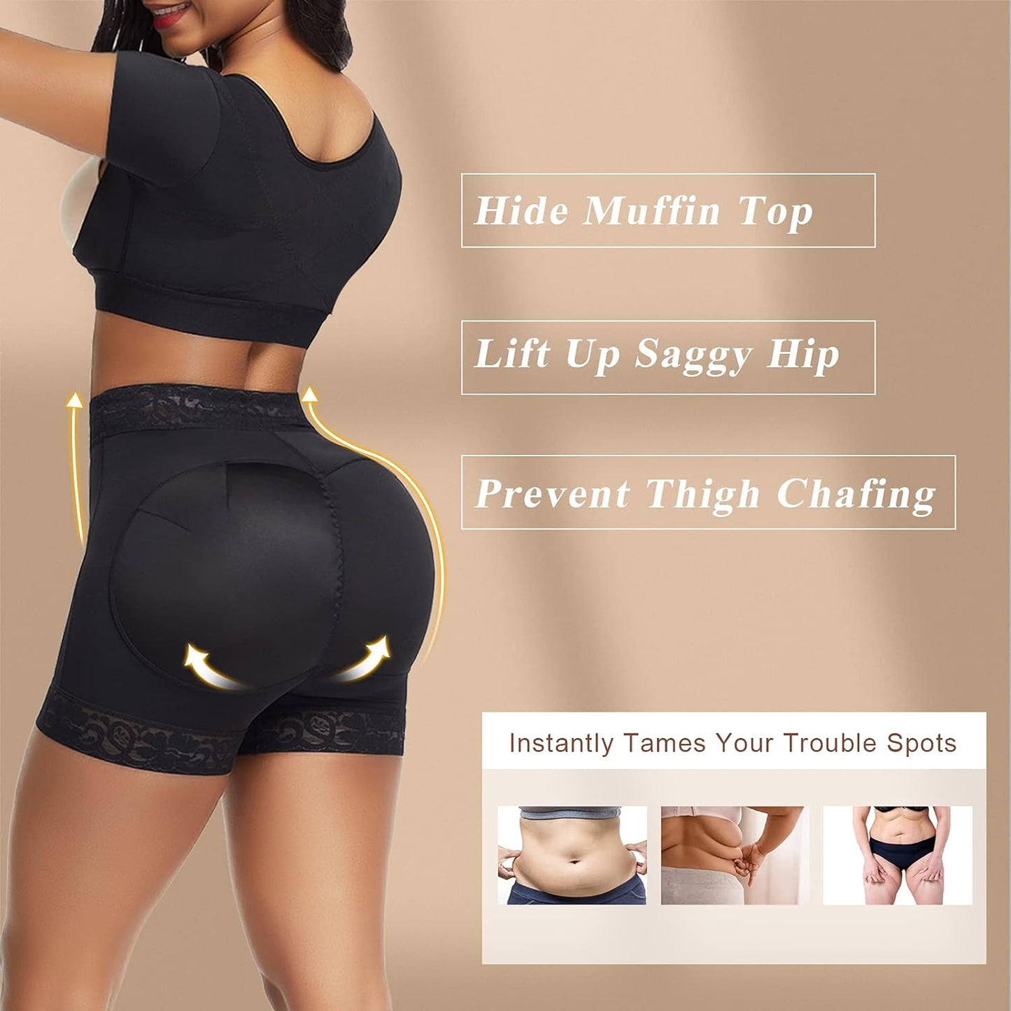 Butt Lifter Panties Faja Shorts Hip Enhancer Tummy Control Butt Lifting Shapewear