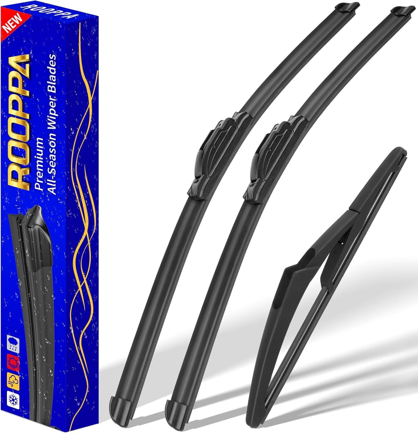 3 Wipers Replacement for 2012-2016 Honda CRV CR-V, Windshield Wiper Blades Original Equipment Replacement - 26"/16"/13" (Set of 3) U/J HOOK