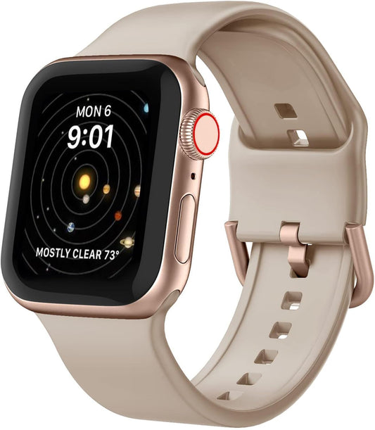 Silicone Band for Men and Women,Compatible with Apple Watch Band 38Mm 40Mm 41Mm 42Mm 44Mm 45Mm 49Mm,Sports Waterproof for Iwatch Bands Series 9 8 7 6 5 4 3 2 1 SE Ultra.