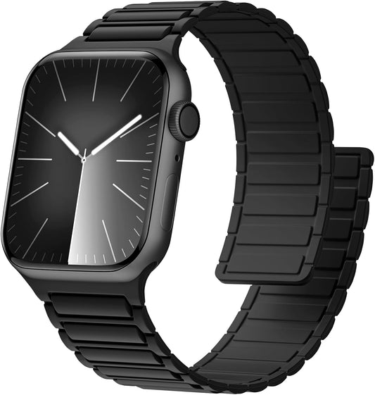 Magnetic Watch Band Compatible with Apple Watch 44Mm 45Mm 49Mm 46Mm 42Mm 41Mm 40Mm 38Mm Bands for Men Women Wrist Solo Loop, Sport Silicone Strap for Iwatch Series 10 9 8 7 6 5 4 3 SE 2Nd Ultra