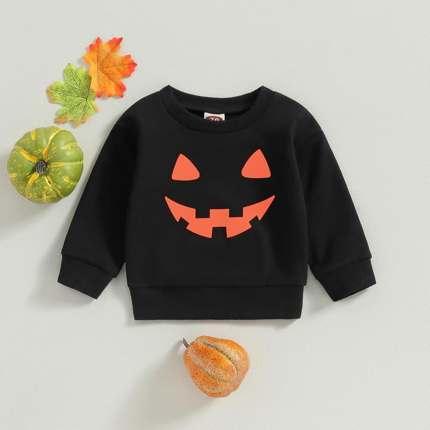 Halloween Baby Girl Boy Outfits Pumpkin Sweatshirt Long Sleeve Hoodies Halloween Baby Costume Toddler Fall Clothes