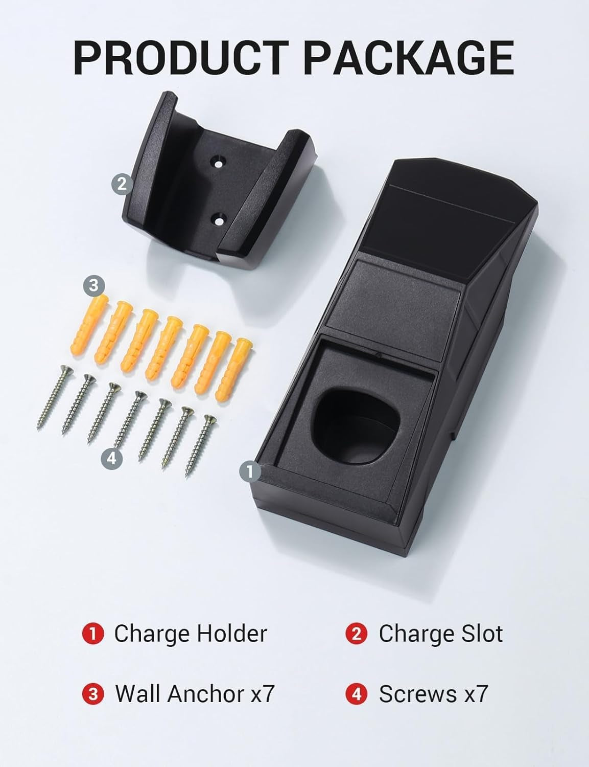 Upgrade Tesla Charger Holder Wall Mount Charging Cable Organizer Cybertruck Design Mobile Charger Connector with Chassis Bracket Compatible for 2012-2025 Model 3 Model Y Model S Model X