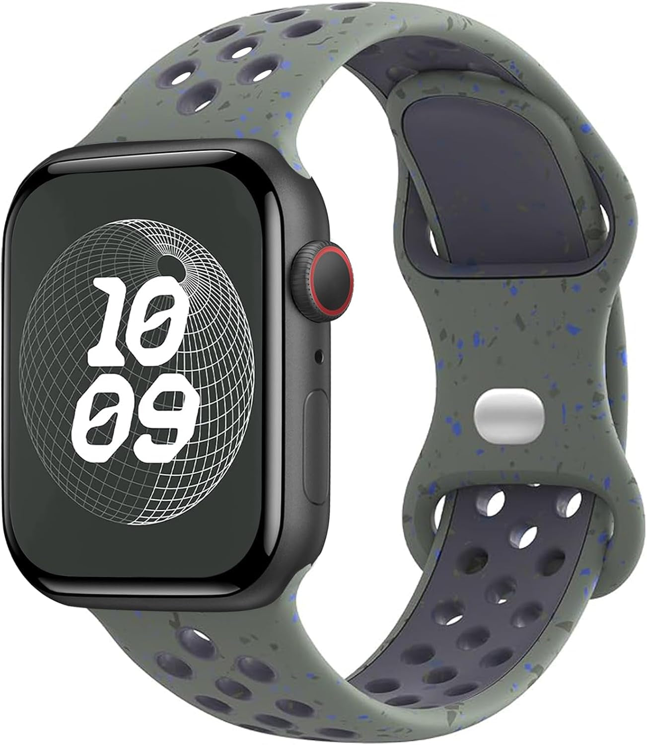 Sport Breathable Bands Compatible for Apple Watch Band 38Mm 40Mm 41Mm 42Mm 44Mm 45Mm 46Mm 49Mm Women Men,Soft Silicone Waterproof Strap for Iwatch Ultra 2/Ultra SE Series 10 9 8 7 6 5 4 3 2 1
