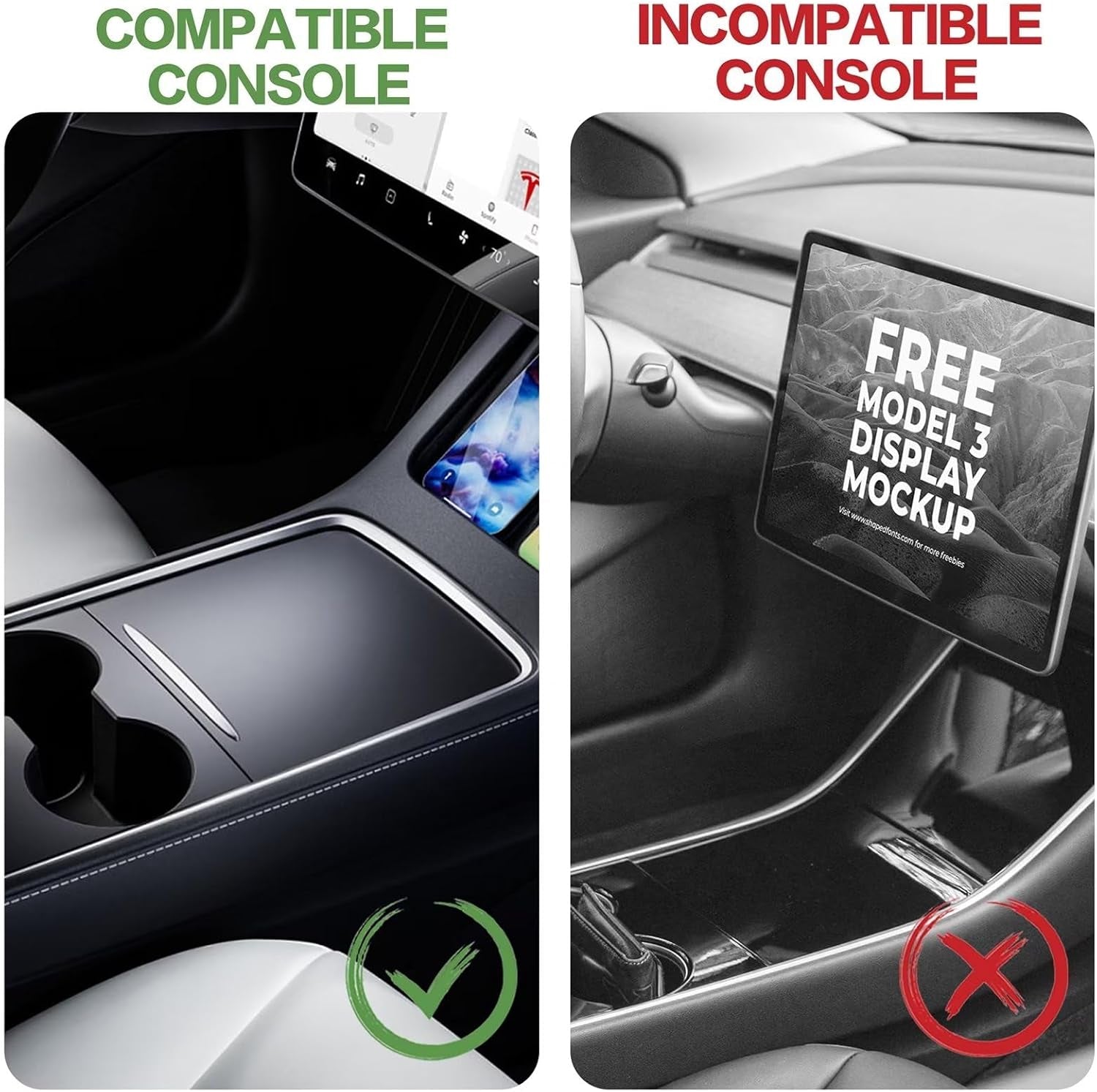 USB Hub for Tesla Model Y 2021-2024 Model 3 2021-2023 Center Console, Support USB-C Fast Charging, Docking Station Accessories for Tesla Model 3/Y, Silver Gray