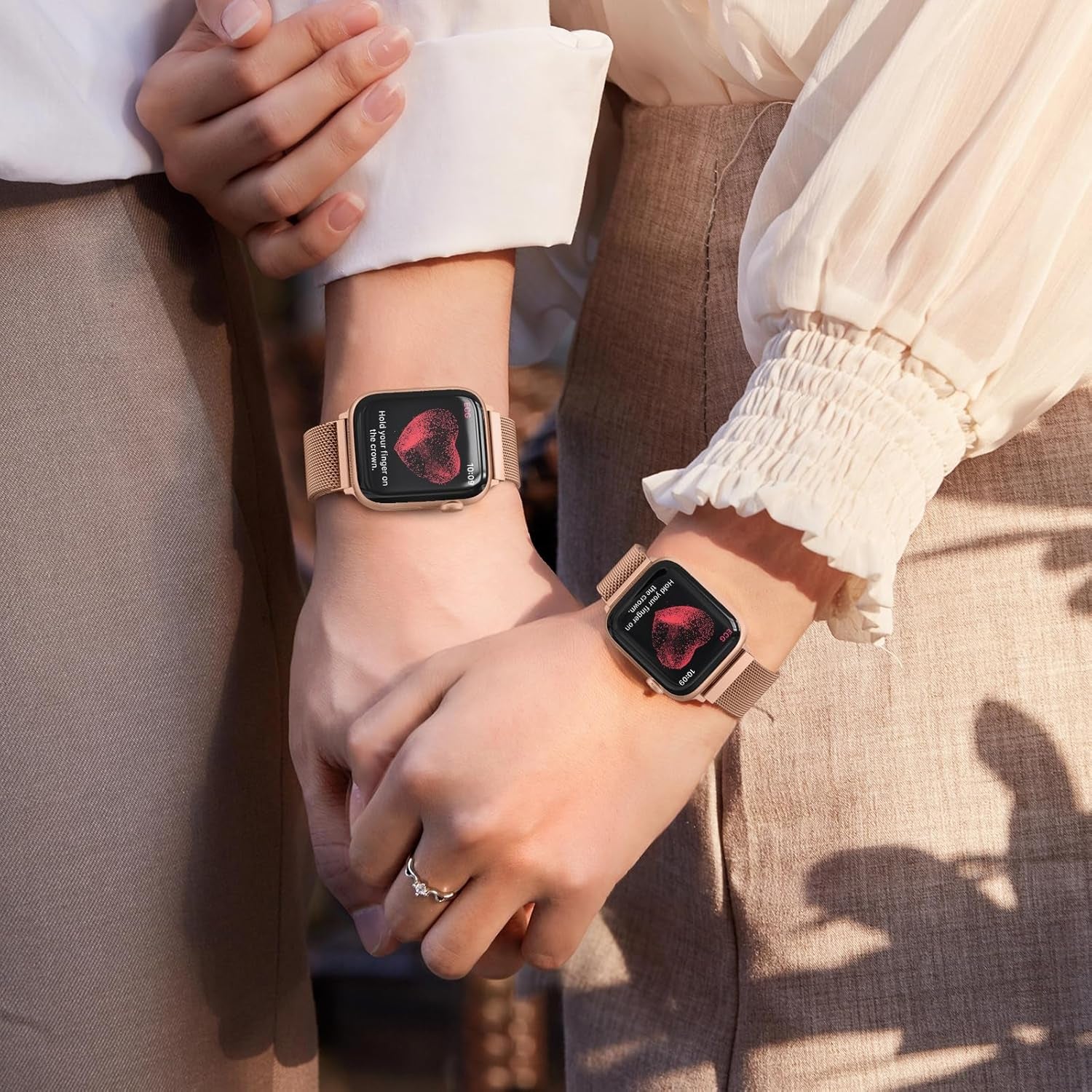 Mesh Metal Loop Compatible with Apple Watch Band 40Mm 41Mm 38Mm 44Mm 45Mm 49Mm Series Ultra SE 9 8 7 6 5 4 3 2 1 Women Men, Stainless Steel Strap with Magnetic Clasp for Iwatch Bands