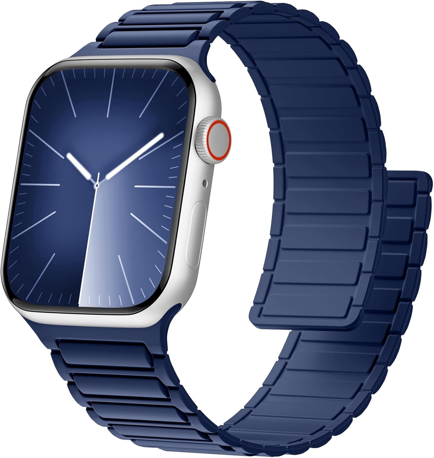 Magnetic Watch Band Compatible with Apple Watch 44Mm 45Mm 49Mm 46Mm 42Mm 41Mm 40Mm 38Mm Bands for Men Women Wrist Solo Loop, Sport Silicone Strap for Iwatch Series 10 9 8 7 6 5 4 3 SE 2Nd Ultra