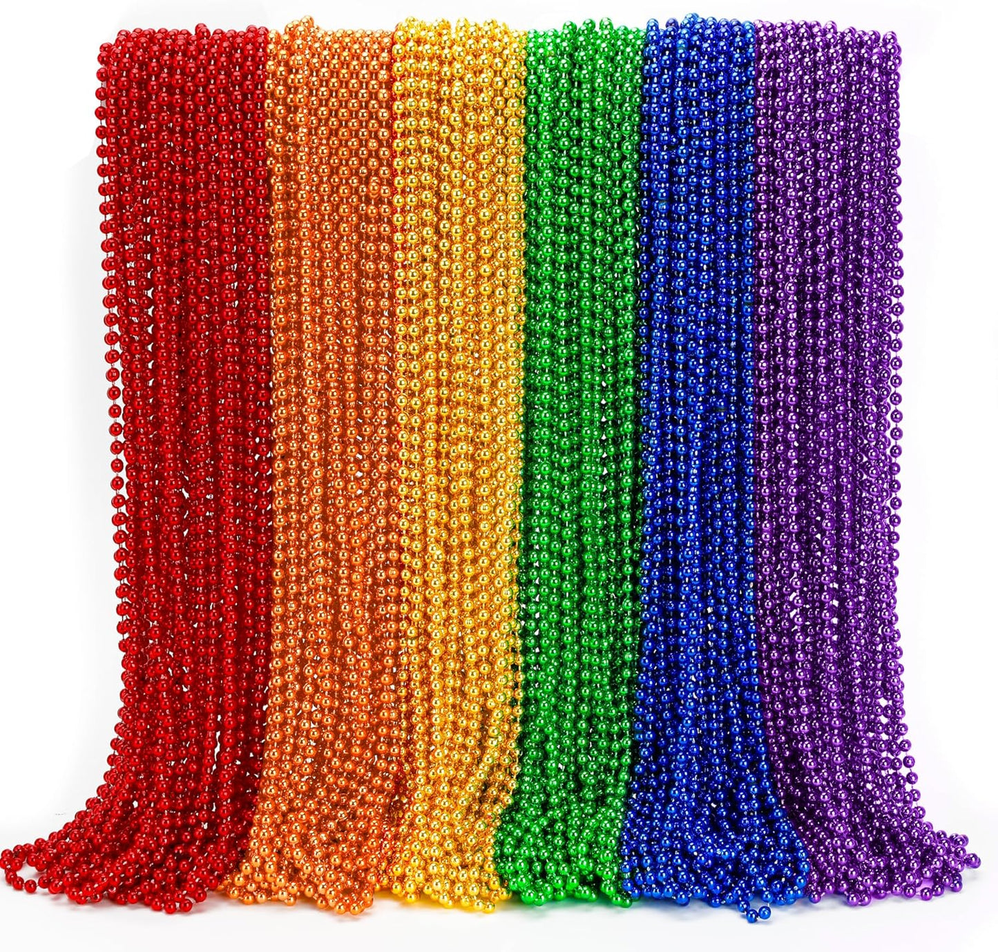 100PCS St Patricks Day Accessories, Green St. Patricks Day Beads Necklace, 33" round Beads Irish Saint Patricks Necklaces Costume Bulk, Parade Throw Accessories for Wedding Birthday St. Patricks Decor