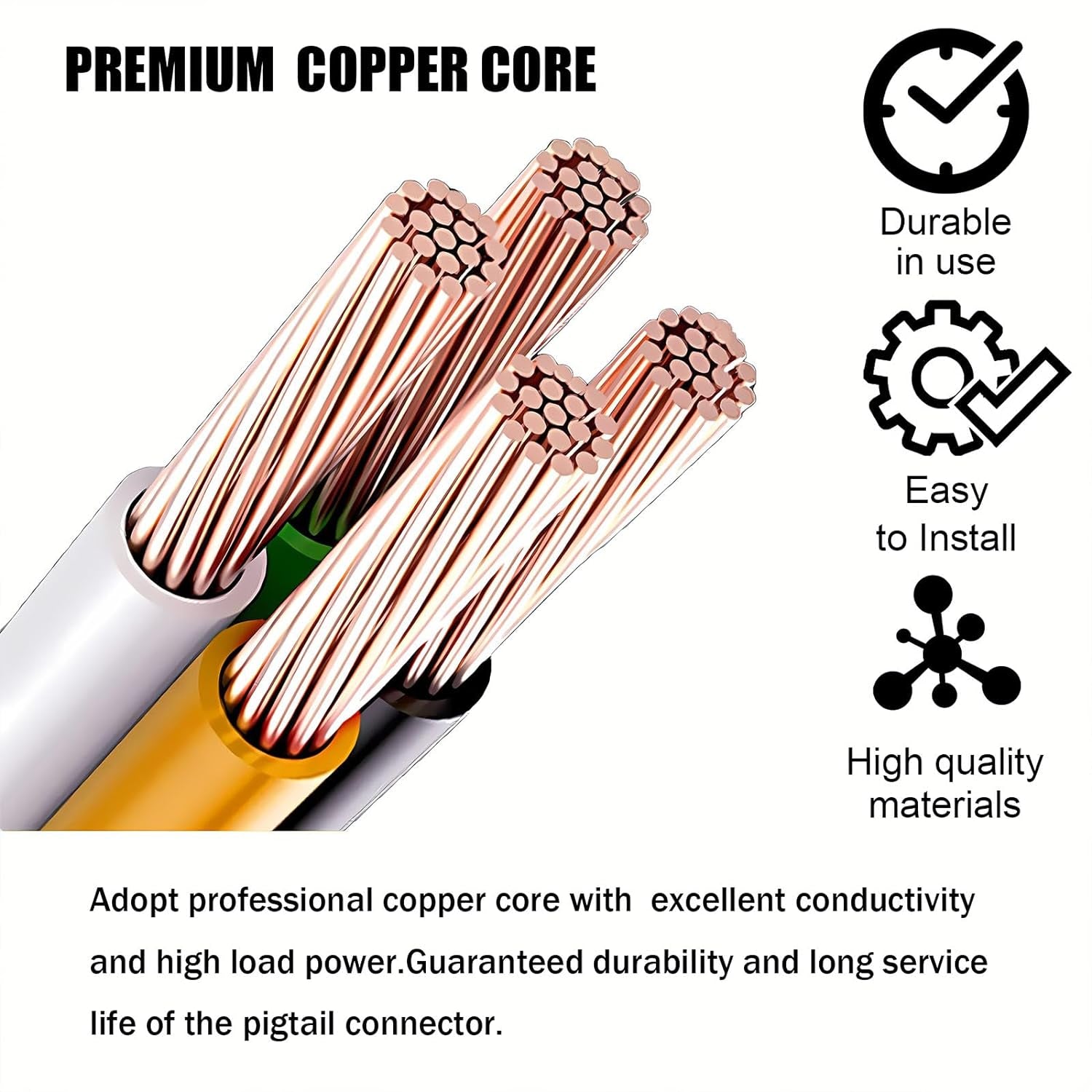 ICP/EBP Sensor Connector Pigtail Compatiable with Ford 7.3L F Series Excursion and E Series 94-03, 6.0L F Series and Excursion 03-07, 6.0L E Series 04-10, 4.5L LCF 06-10,6.4L F Series 08-10