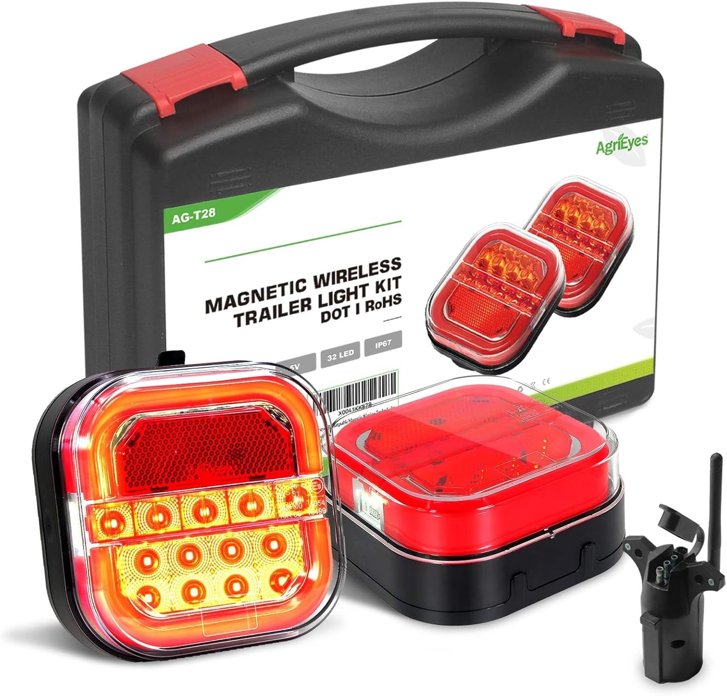 Trailer Lights with Bracket, Oval LED Trailer Lights with Sequential Turn Signal, Tail, Brake, Reverse, Submersible Boat Trailer Light Kit for Trucks, Tractor, Utility Trailer, RV, Caravan TRUCK DRIVER