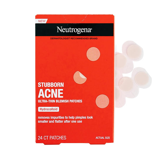 Stubborn Acne Pimple Patches, Acne Treatment for Face, Ultra-Thin Hydrocolloid Spot Stickers Provide Optimal Healing for Pimples, 24 Patches