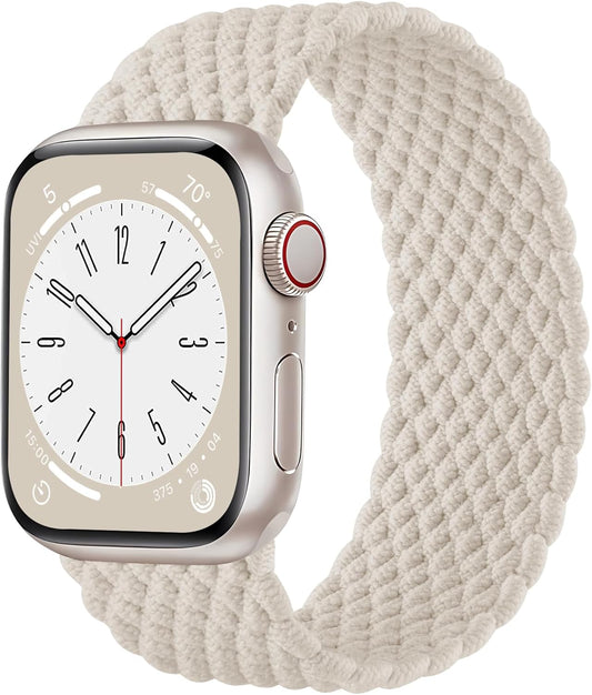 Braided Solo Loop Compatible with Apple Watch Band 38Mm 40Mm 41Mm 42Mm 44Mm 45Mm 49Mm for Women Men,Stretchy Nylon Sport Elastic Strap for Iwatch Bands Series 9 8 7 6 5 4 3 2 1 SE Ultra/Ultra 2