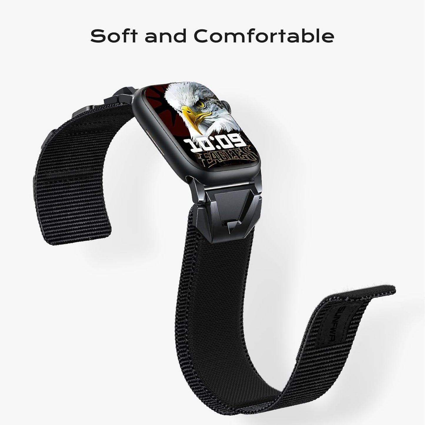 Nylon Sport Band Compatible with Apple Watch Band 49Mm 46Mm 45Mm 44Mm 42Mm, Rugged Strap for Iwatch Bands Ultra Series 10/9/8/7/6/5/4/3/2/1/SE, Durable Wristbands for Men Women