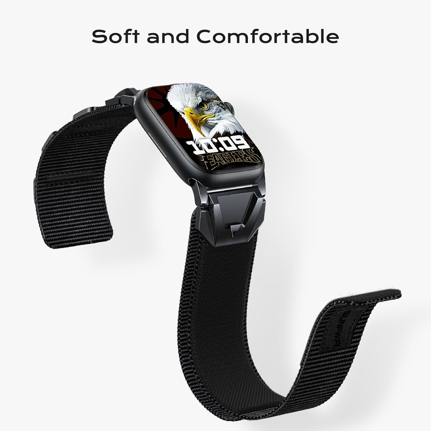 Nylon Sport Band Compatible with Apple Watch Band 49Mm 46Mm 45Mm 44Mm 42Mm, Rugged Strap for Iwatch Bands Ultra Series 10/9/8/7/6/5/4/3/2/1/SE, Durable Wristbands for Men Women