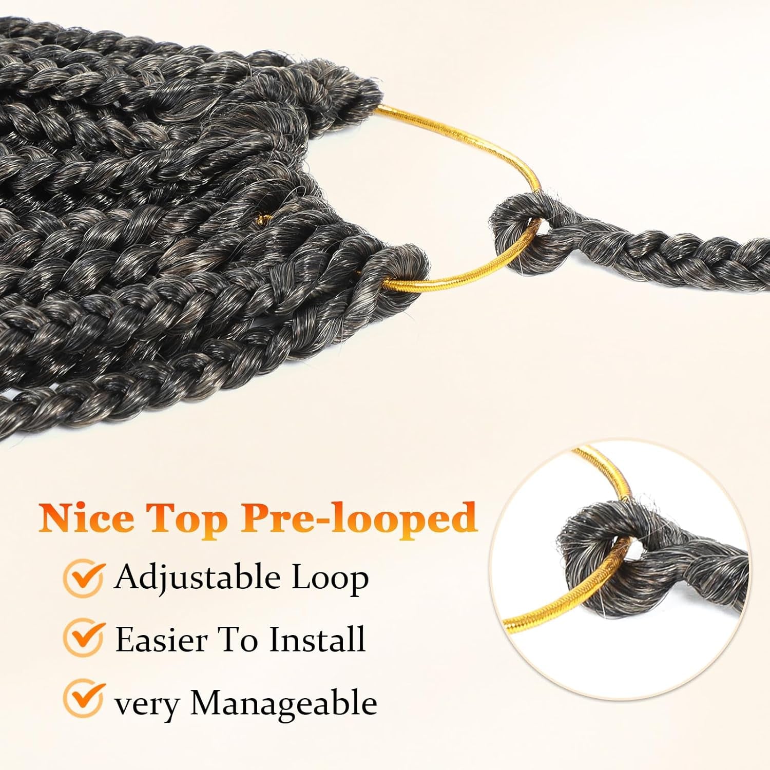 Goddess Box Braids Crochet Hair 10 Inch Boho Crochet Box Braids with Curly Ends, 9 Packs Bohomian Box Braids Crochet Hair for Black Women Pre Looped Box Braids Crochet Hair (10Inch 9 Packs,T27)