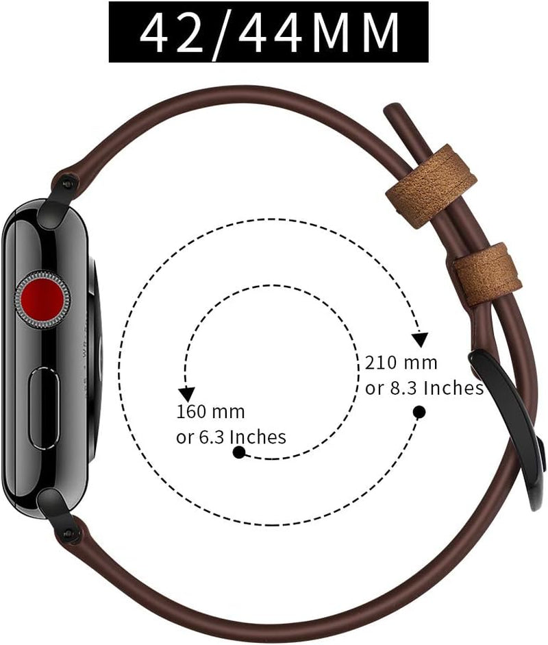 Leather Band Compatible with Apple Watch Vintage Classical Bands Dark Brown Replacement Strap for Iwatch Series 9 8 7 45Mm Series 6 SE 5 4 3 2 1 Nike Space Black Grey 42Mm 44Mm Men Women