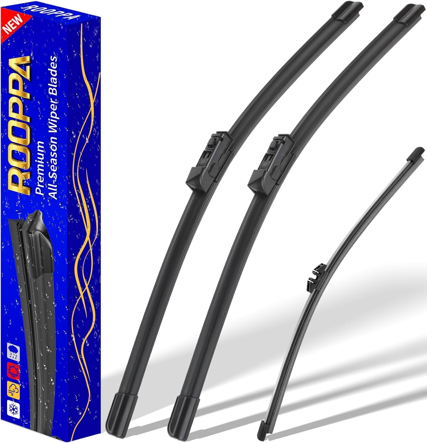 3 Wipers Replacement for 2012-2016 Honda CRV CR-V, Windshield Wiper Blades Original Equipment Replacement - 26"/16"/13" (Set of 3) U/J HOOK