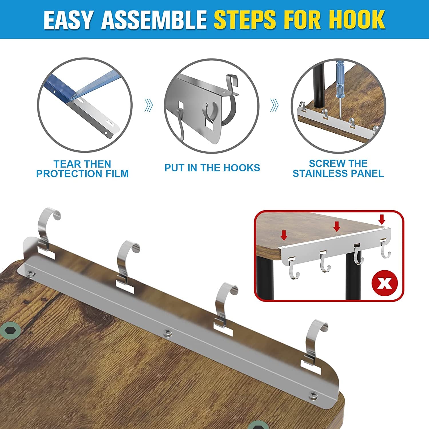 Countertop Organizer Organization, 3 Tier Moveable Corner Shelf for Kitchen , Bathroom , Spice Rack , Coffee Area, over Sink, Dresser Table (Rustic Brown)