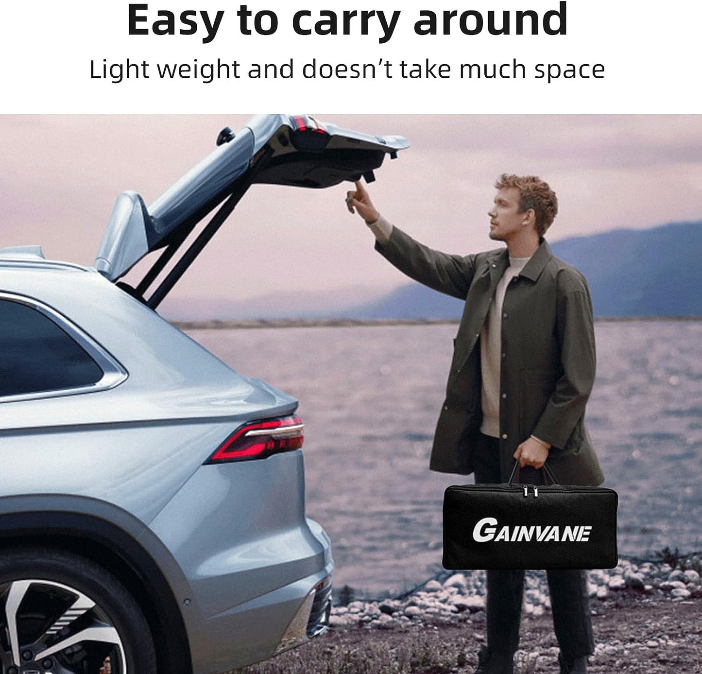 Projector Screen and Stand, 120 Inch Portable Projector Screen Indoor Outdoor Projection Screen 16:9 4K HD Wrinkle-Free Light-Weight Movie Screen with Carry Bag for Backyard Movie Night