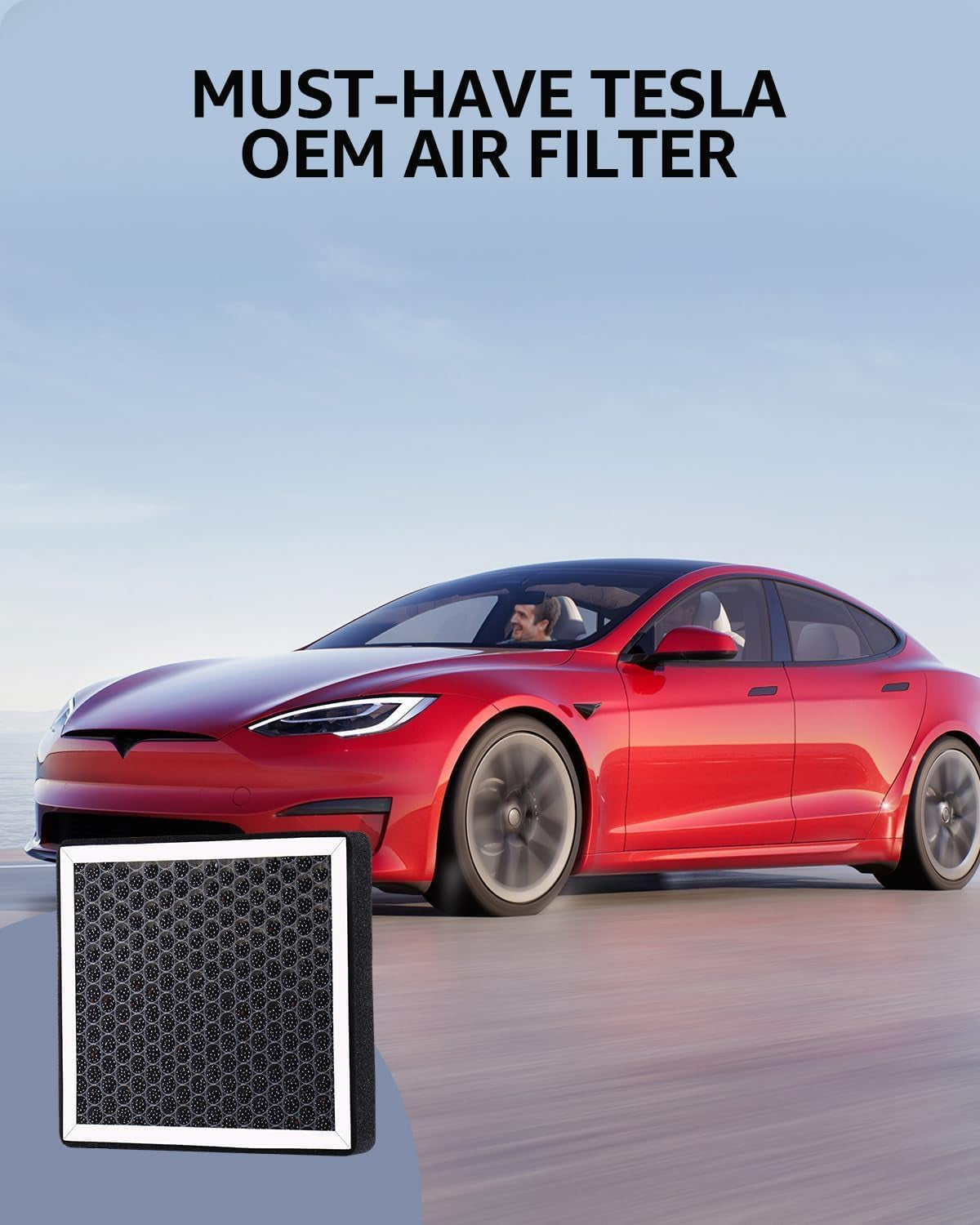 2025 Upgrade Tesla Model S Model X Cabin Air Filter HEPA Replacement Filter Activated Carbon Tesla Model S Plaid Model X Plaid Accessories 2022-2025