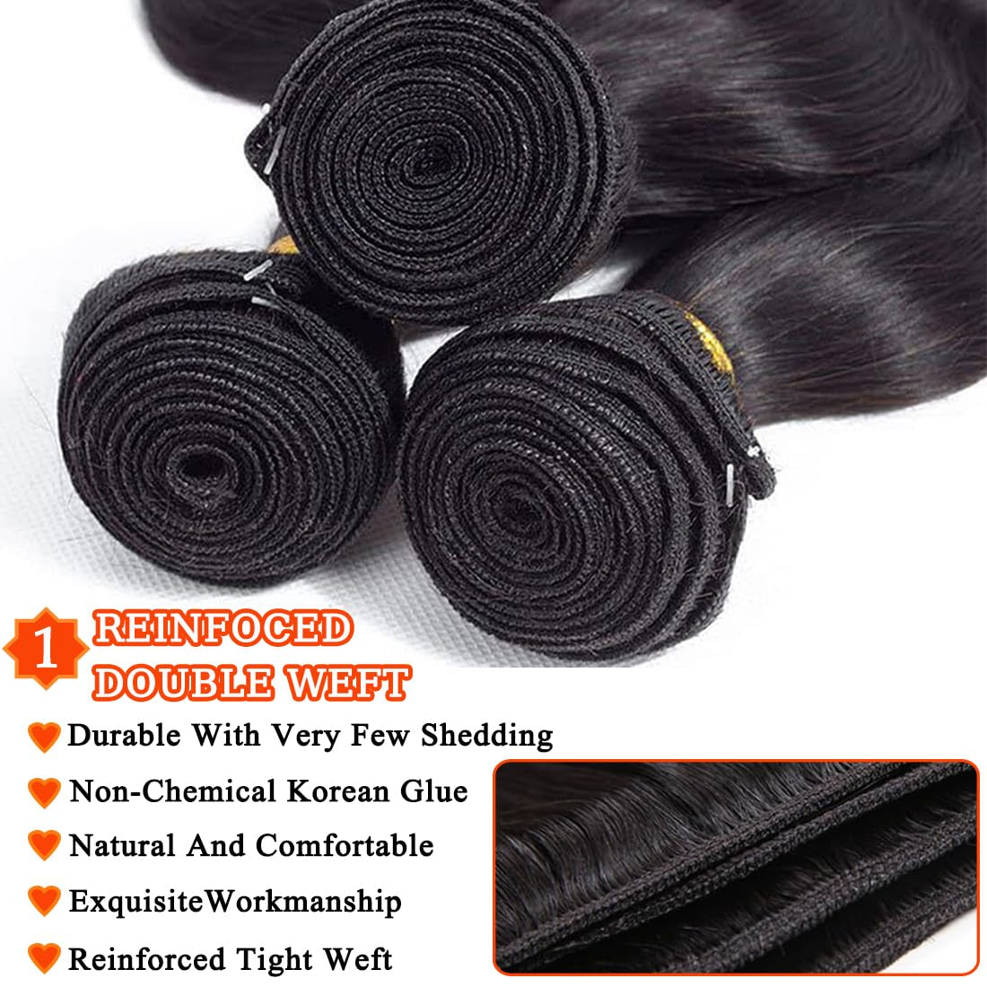 12A Human Hair Bundles 22 24 26 Inch Body Wave Bundles Human Hair Weave 3 Bundles Human Hair 100% Unprocessed Brazilian Bundles Hair Body Wave Hair Bundles Deals Human Hair Bundle Natural Black