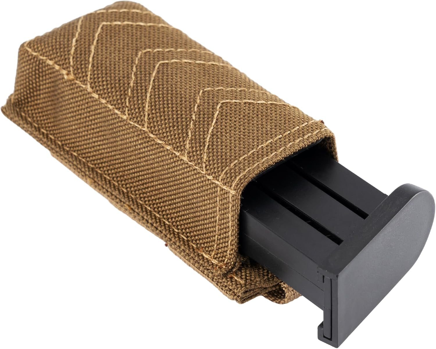 Single/Double Pistol Magazine Pouch W/Belt/Molle Snap Strap 9Mm Mag Holster W/Quick Release Insert Open Top Mag Retention Case Nylon Mag Holder for Battle Belt Duty Vest Chest Rig