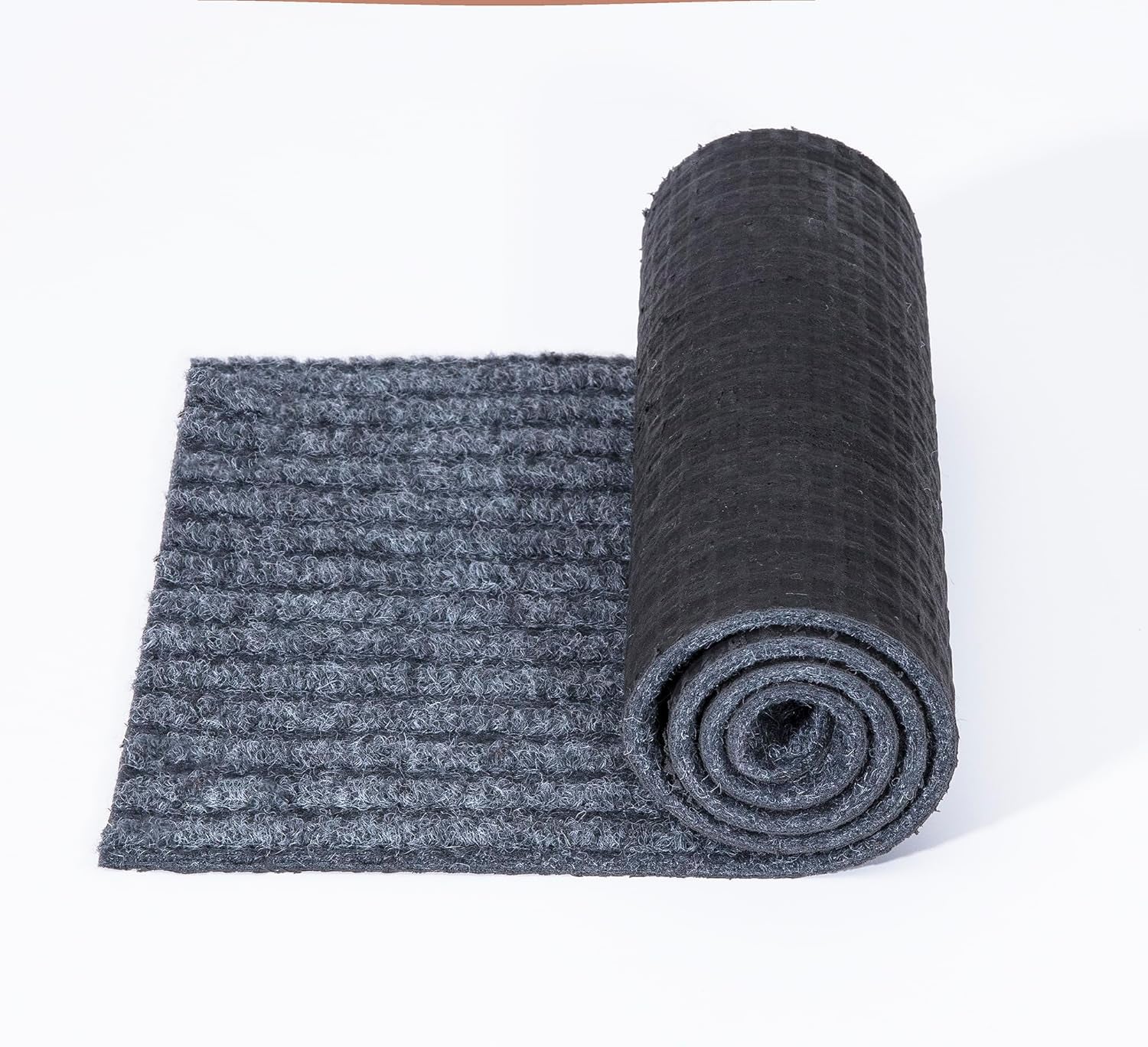 Solid Design Non-Slip Rubberback 8" X 30" Indoor/Outdoor Waterproof Stair Treads for Stairs, Garage, Patio, 7 Pack, Gray