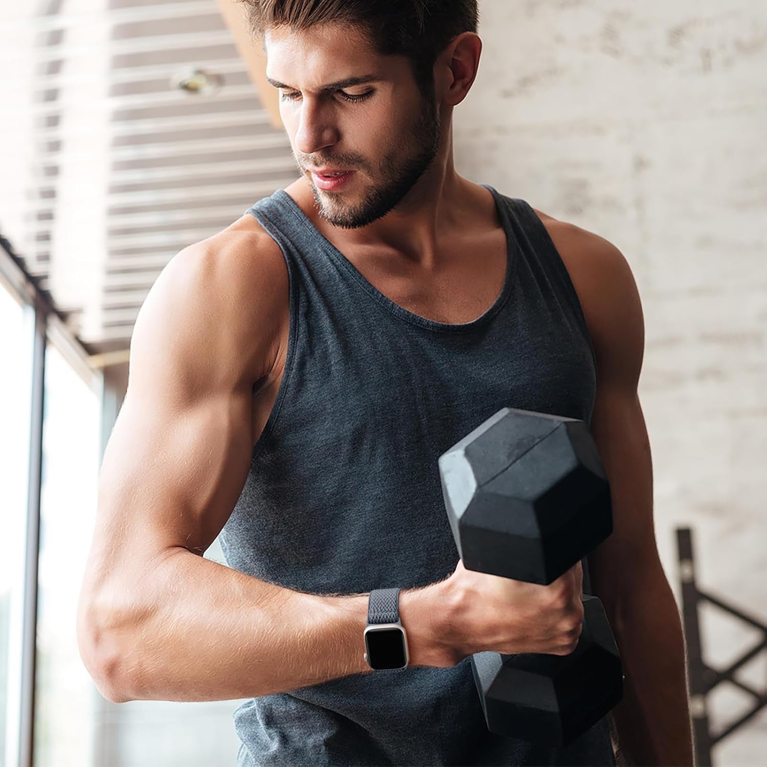 Braided Solo Loop Compatible with Apple Watch Bands for Men 49Mm 46Mm 45Mm 44Mm 42Mm 38Mm 40Mm 41Mm, Soft Stretchy Nylon Sport Wristbands for Iwatch Ultra Series 10/9/8/7/6/5/4/3/2/1 SE