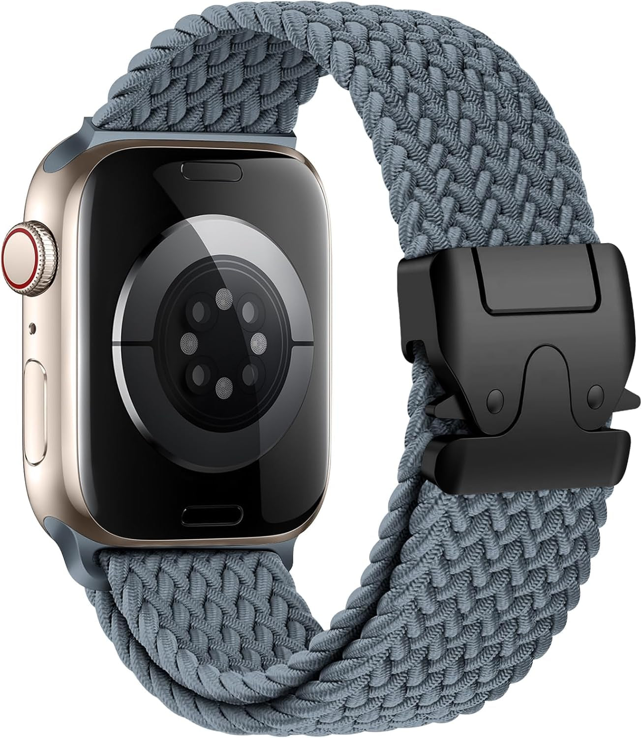 Braided Solo Loop for Apple Watch Ultra/2 Bands 49Mm 46Mm 45Mm 44Mm 42Mm Men/Women,Parachute Buckle Stretchy Elastic Nylon Sport Strap Wristband for Iwatch Bands Series 10 9 8 7 6 5 4 3 SE/2
