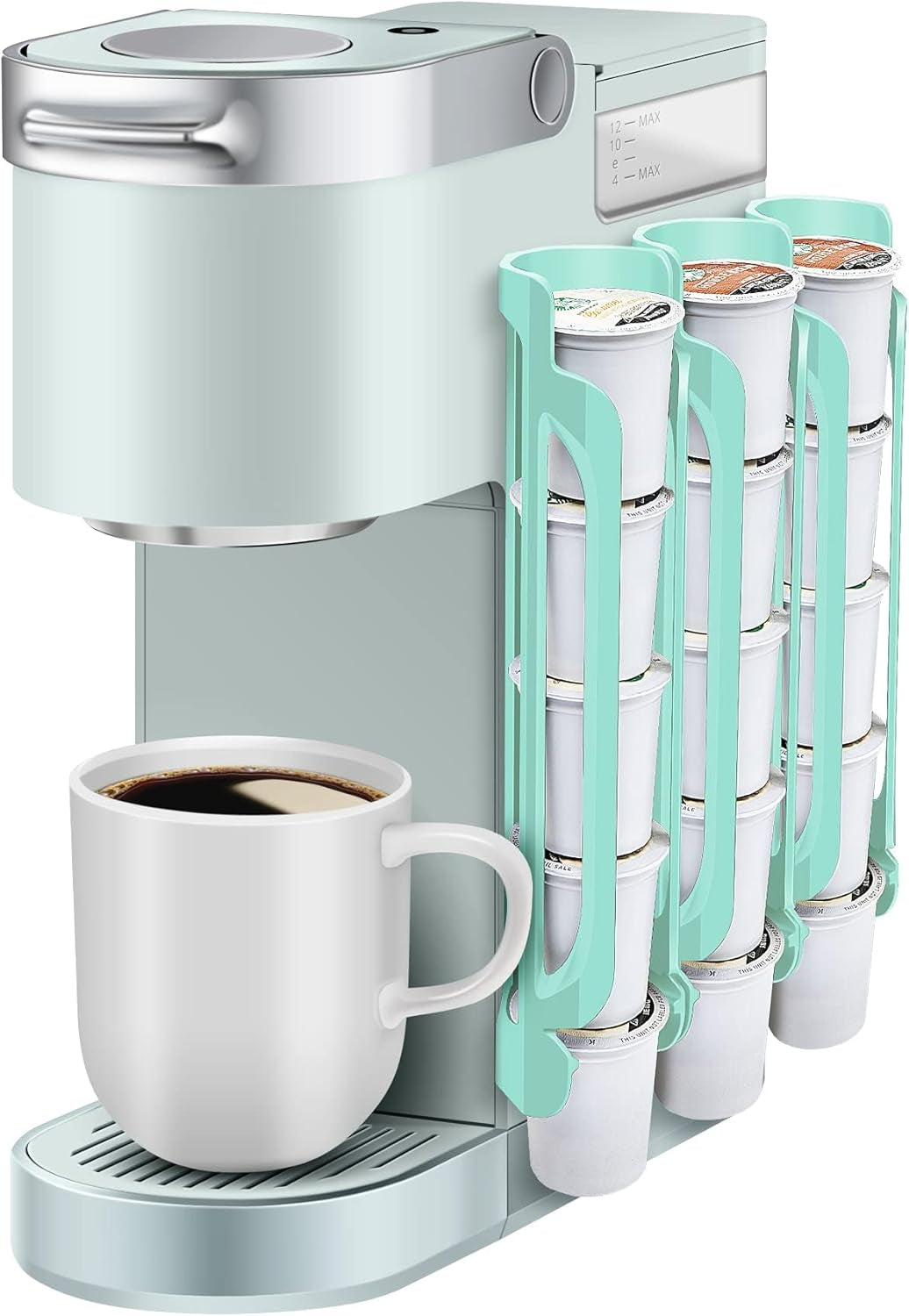 K Cup Holder for Keurig: Coffee Pod Holder for Counter Small Space - Kcup Holders for Wall Mount (2, Black)