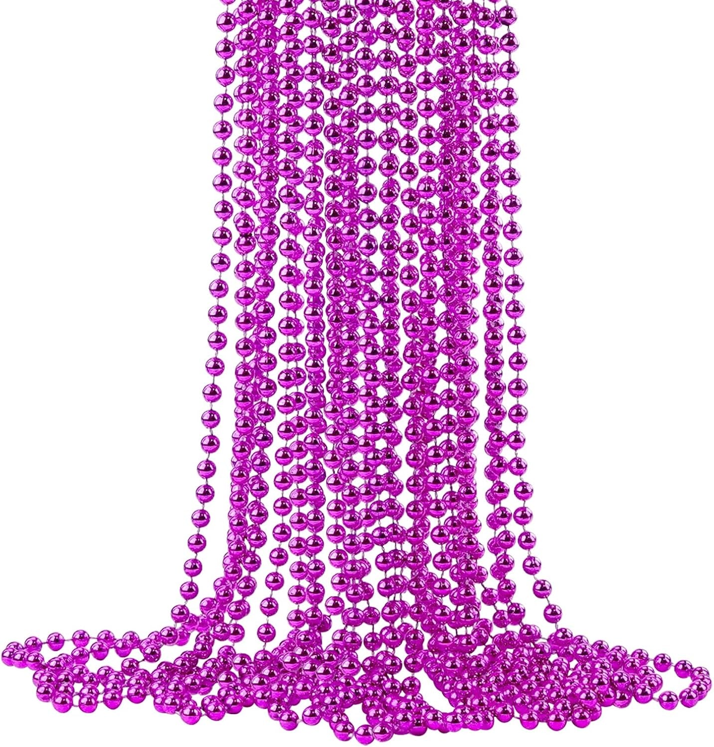15 PCS St. Patricks Day Necklaces, Green Mardi Gras Christmas Bead Necklaces, 33" 7 Mm St. Patricks Day Green Beads St. Patricks Day Accessories for Mardi Gras, St. Patricks Day Party Favors