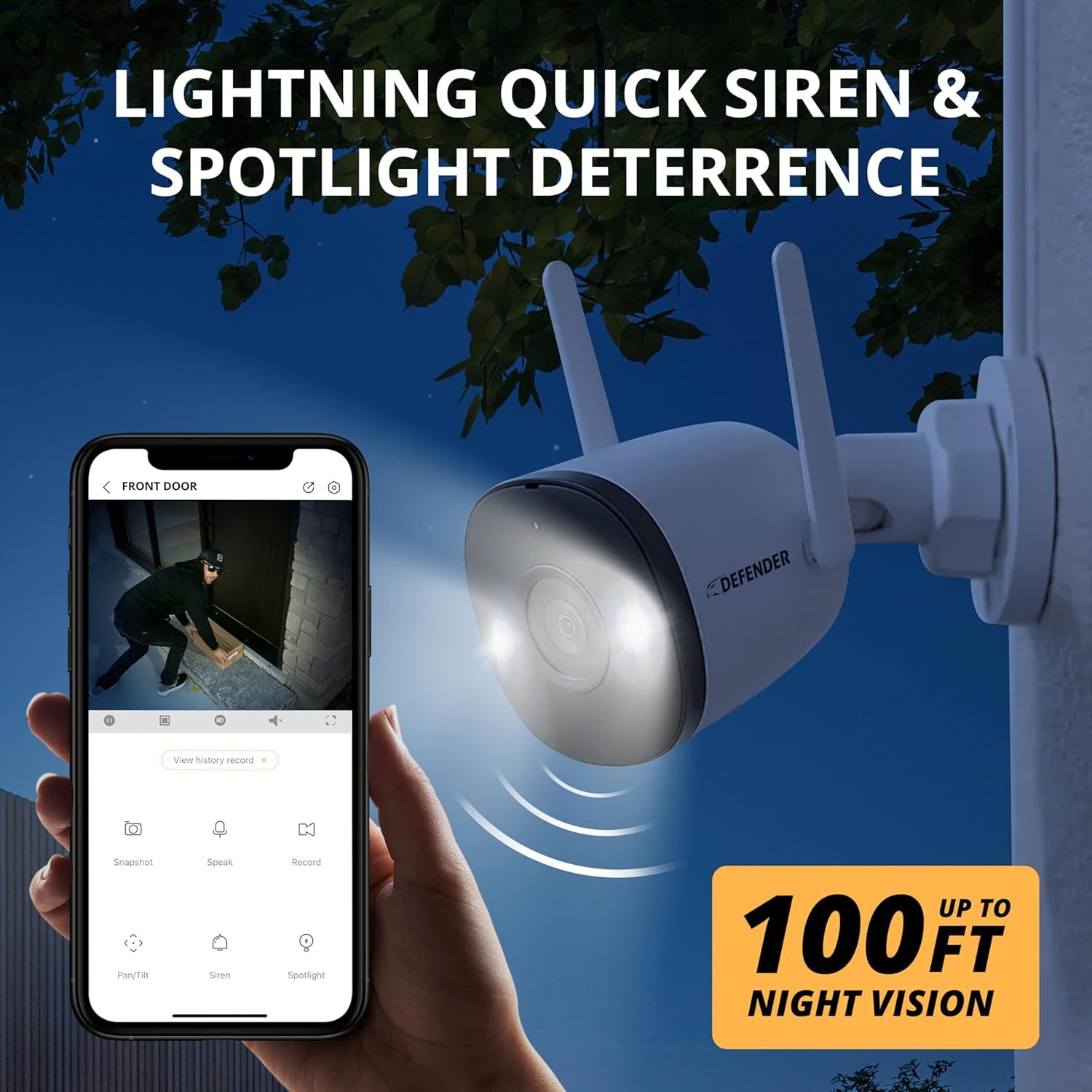 AI Powered Guard Pro 4K 8MP Wifi 6, Plug & Play Outdoor Home Security Camera, Smart AI Human/Vehicle Detection, Bluetooth, Color Night Vision, Two-Way Talk, IP67 Rated, 2 Pack