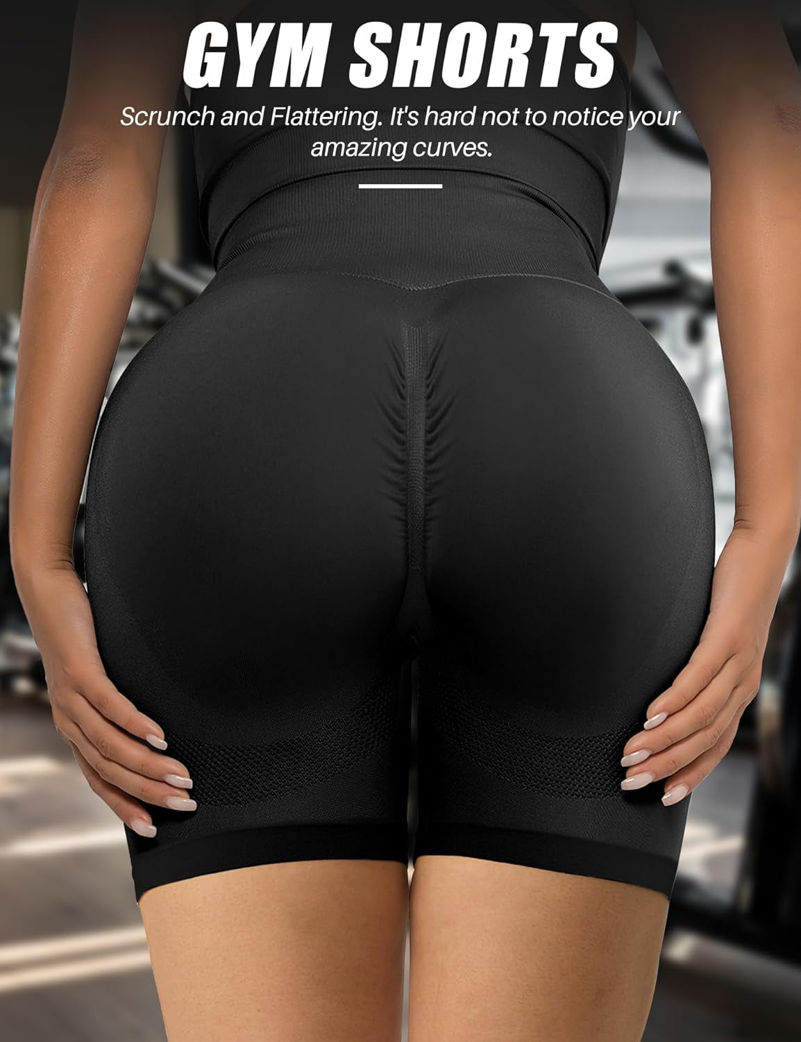 Womens Scrunch Gym Butt Lifting Seamless 5" Shorts Yoga High Waisted Workout Athletic Running Sport Active Booty Shorts