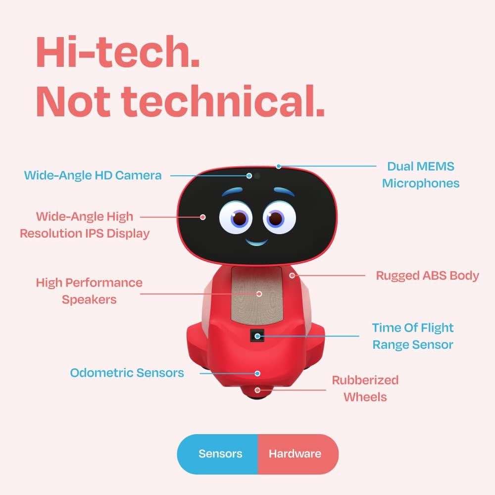 Miko 3: Ai-Powered Smart Robot for Kids | STEAM Learning & Educational Robot | Interactive Robot with Learning Apps & Unlimited Games | Birthday Gift for Girls & Boys Aged 5-12| Red