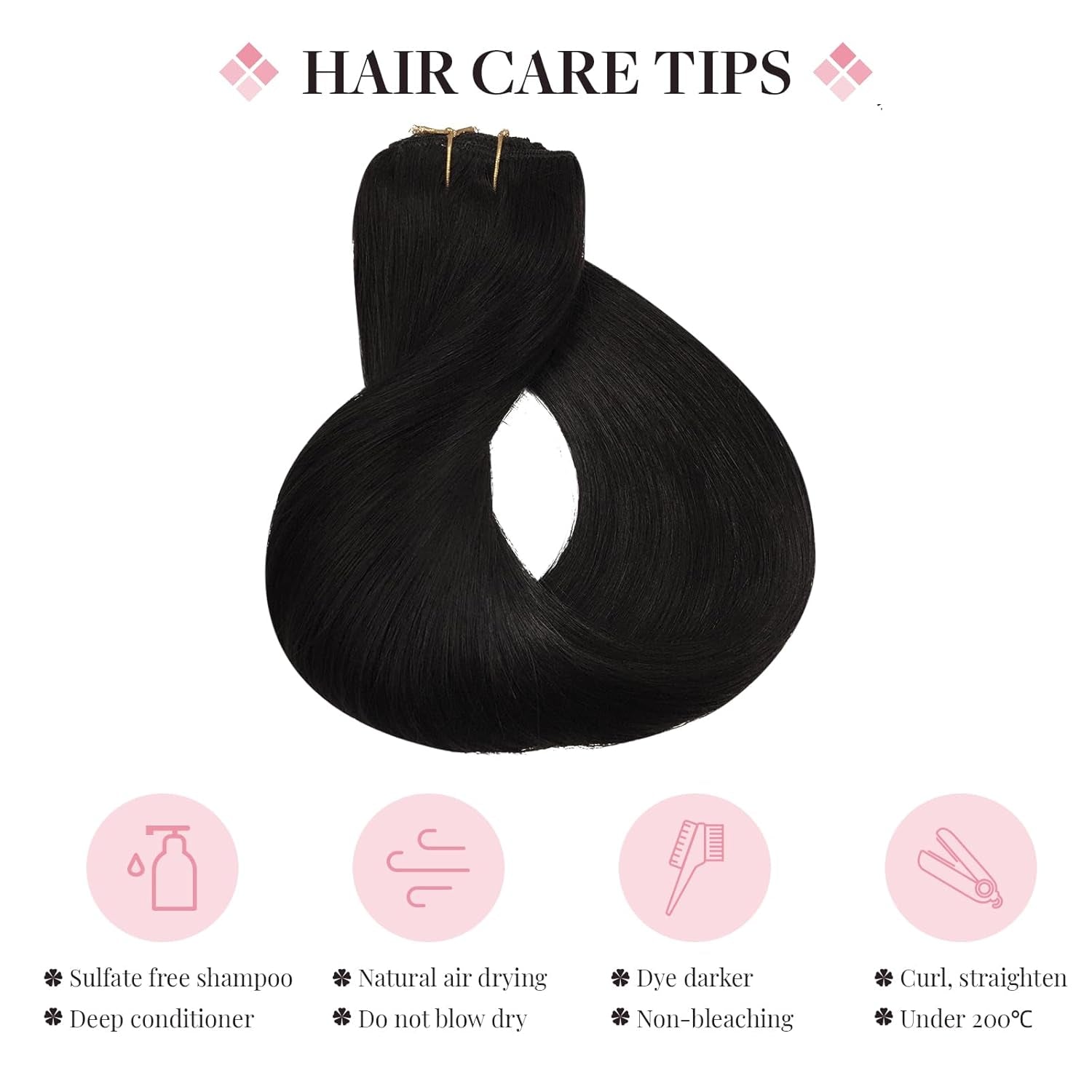 Clip in Hair Extensions Real Human Hair, 16 Inch 5Pcs 80G Natural Black Hair Extensions, Real Hair Extensions Clip in Human Hair Natural Straight Hair Extensions for Woman