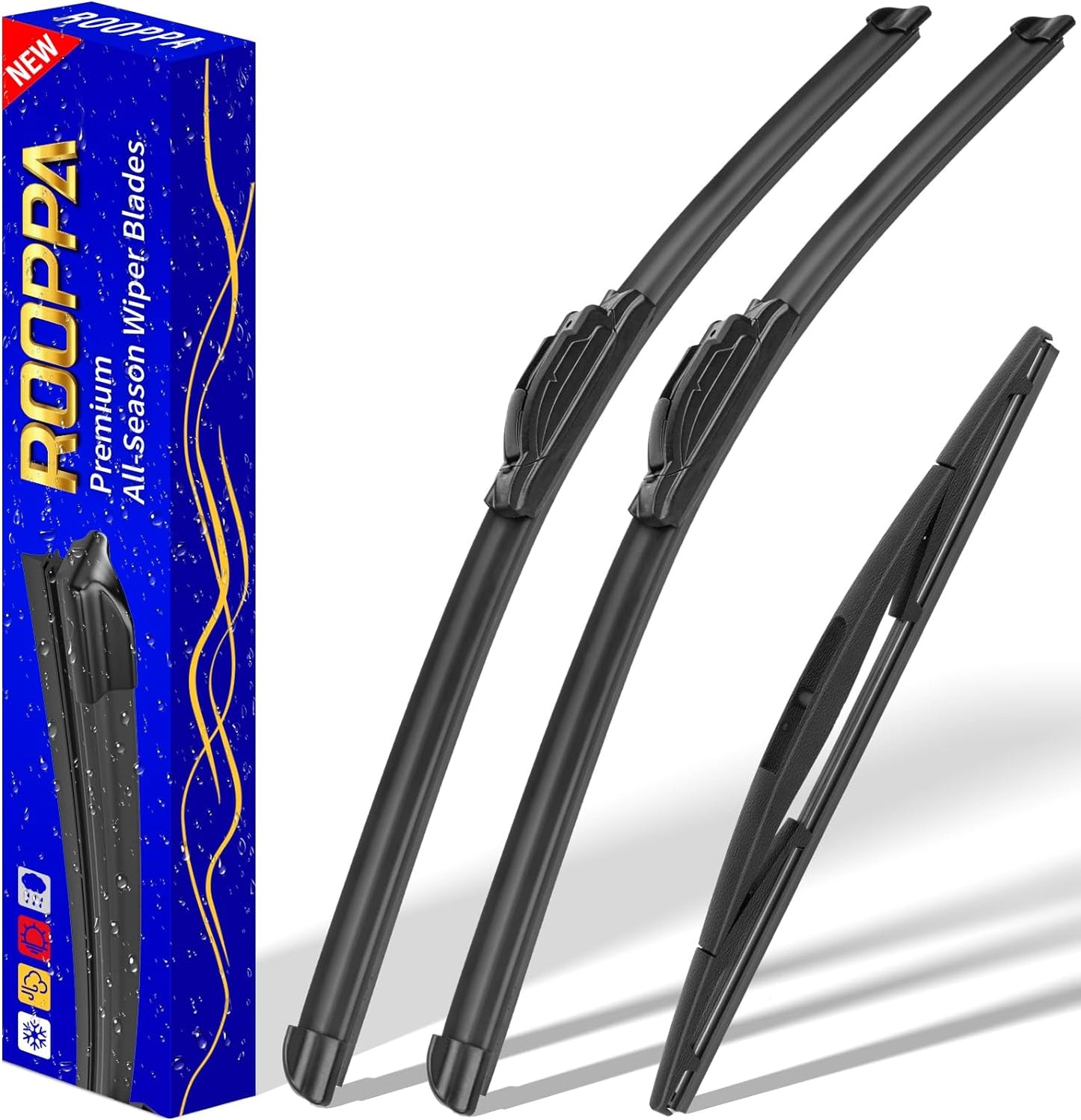 3 Wipers Replacement for 2012-2016 Honda CRV CR-V, Windshield Wiper Blades Original Equipment Replacement - 26"/16"/13" (Set of 3) U/J HOOK