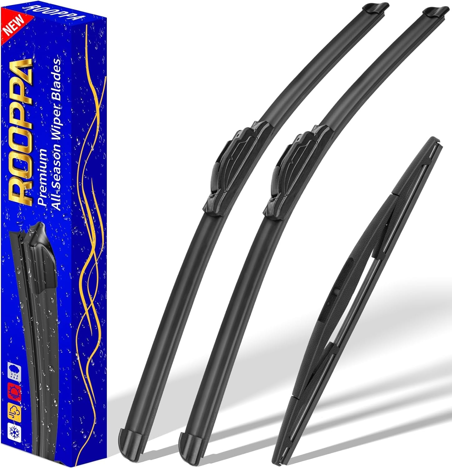 3 Wipers Replacement for 2012-2016 Honda CRV CR-V, Windshield Wiper Blades Original Equipment Replacement - 26"/16"/13" (Set of 3) U/J HOOK