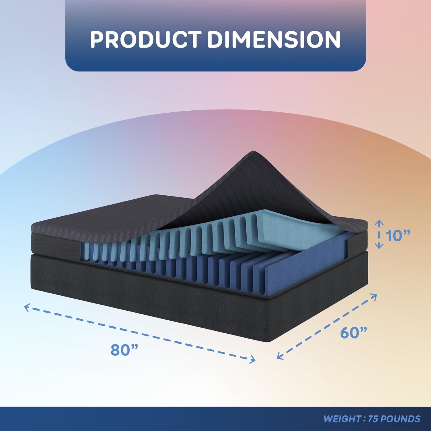 Zipp Mattress, Revolutionary Vertical Interlocking Foam for Perfect Comfort, Support & Cooling, Better than Memory Foam, Highest-Grade Chemical-Free Materials, No-Risk 100-Night Trial, Queen