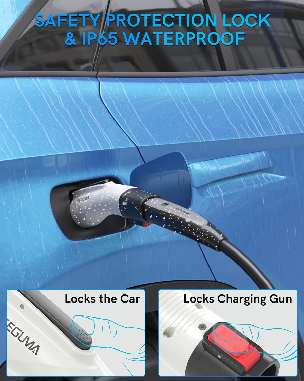 EV Charger Adapter for Tesla to J1772, up to 60A 250V, IP65, NACS to J1772 Adapter, J1772 EV Charging Adapter Compatible with Tesla Wall Connector/Tesla Destination/Mobile Charger (For J1772 Evs Only)