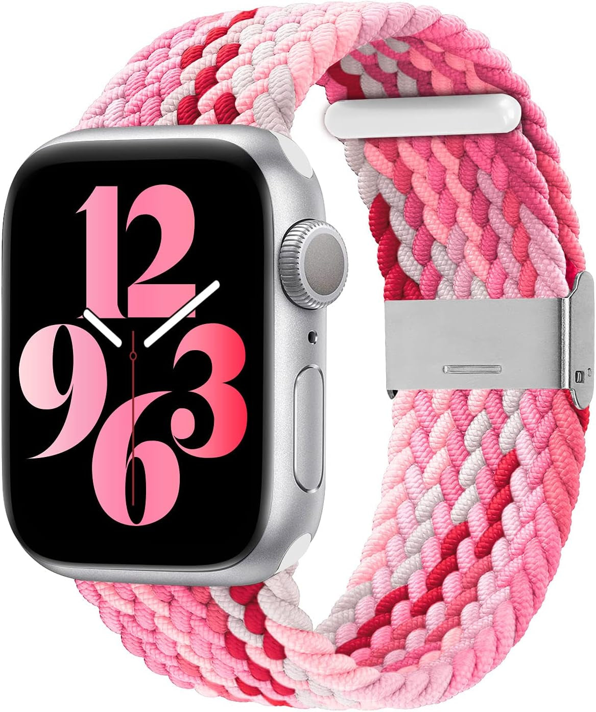Compatible with Apple Watch Bands 44Mm 40Mm 38Mm 42Mm 41Mm 45Mm 46Mm 49Mm, Iwatch Bands Women Men,Adjustable Braided Solo Loop Elastic Sport Band for Iwatch Ultra SE Series 10/9/8/7/6/5/4