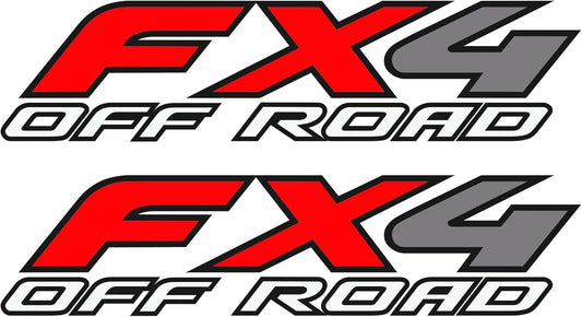 2X  FX4 Off-Road Decals Kit, Compatible with Ford F150 F250 F350 F Truck (1997-2010), Bed Side Replacement Stickers (Premium Series (Metallic Finish))