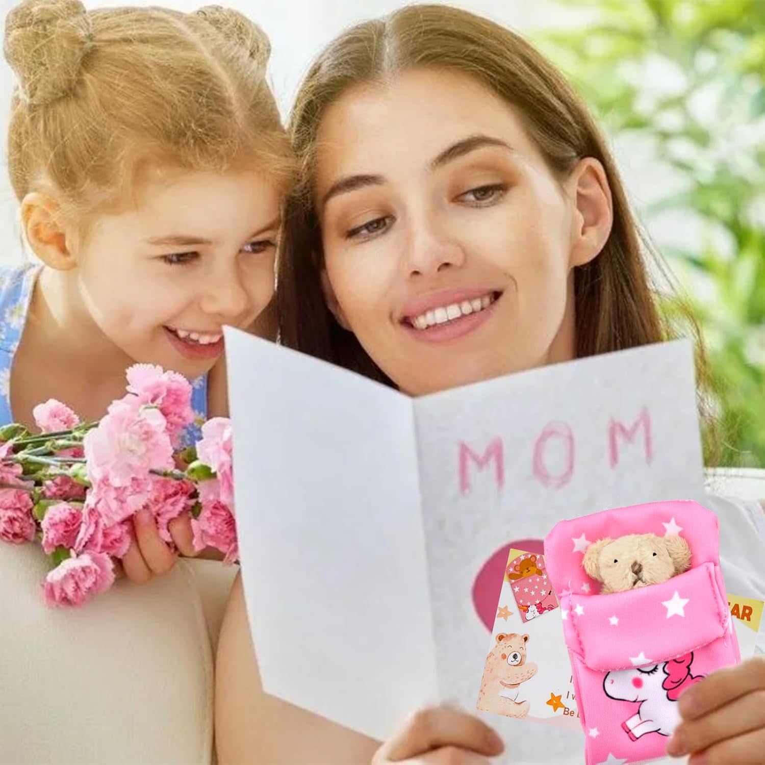 Little Pocket Bear Hug | Ateddybear Hug in a Box for Women | Mothers Day Easter Gifts for Mum | Worry Bear Dolls Thinking of You Get Well Soon Gifts, Cute Stuffed Bear Unicorn Toys Gifts for Kids UK