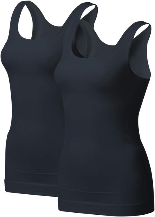 Women'S Tummy Control Shapewear Tank Tops - Seamless Body Shaper Compression Top