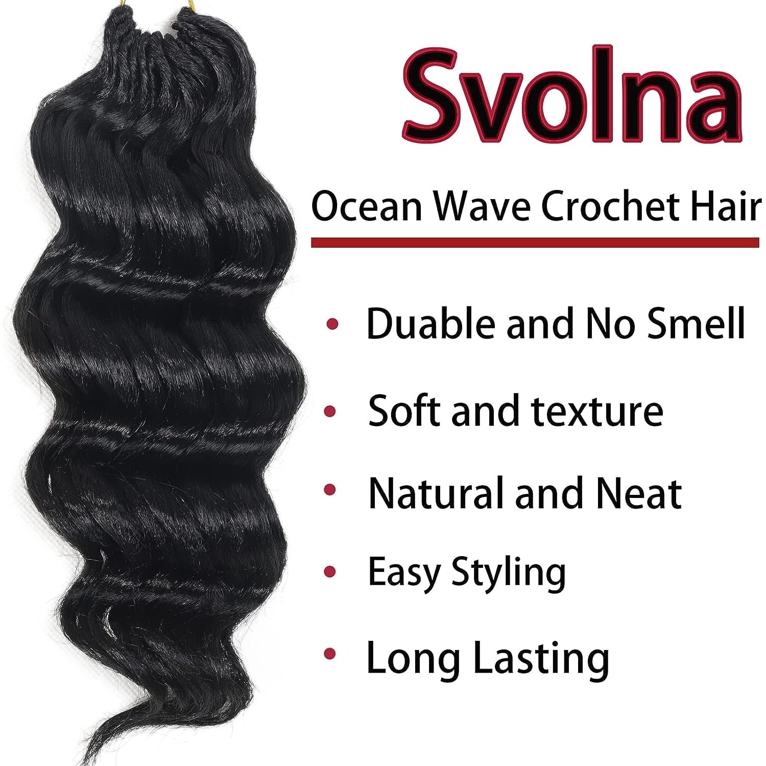 Ocean Wave Crochet Hair Pre Looped 9 Inch Curly Crochet Hair Ocean Wave 7 Packs Deep Wave Short Wavy Ocean Wave Crochet Braids Hair Extensions for Women Water Wave