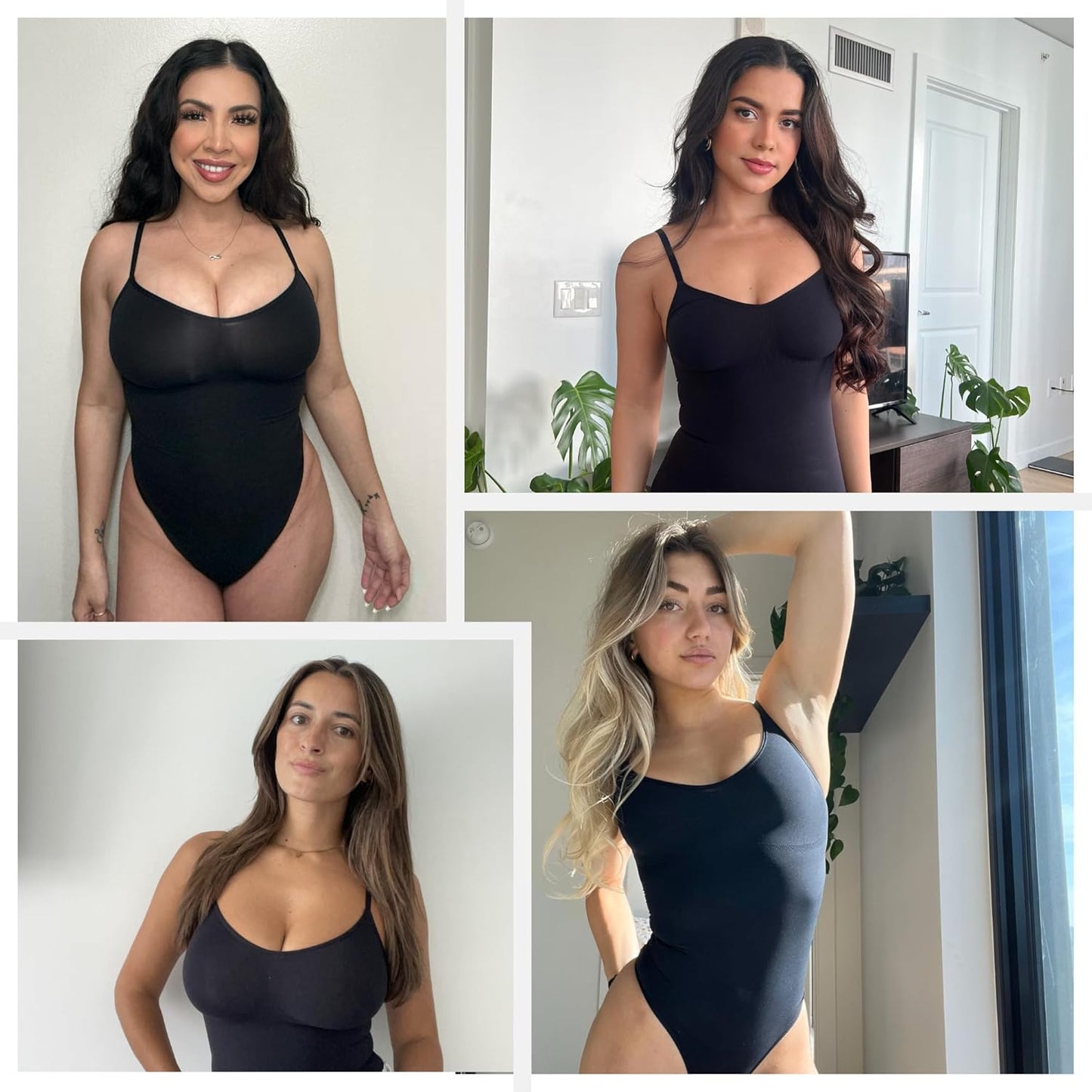 Shapewear Tummy Control Bodysuit Thong or Brief: Sculpting Shaper Tank Top Shapewear Bodysuit: Snatched Waist Body Suit