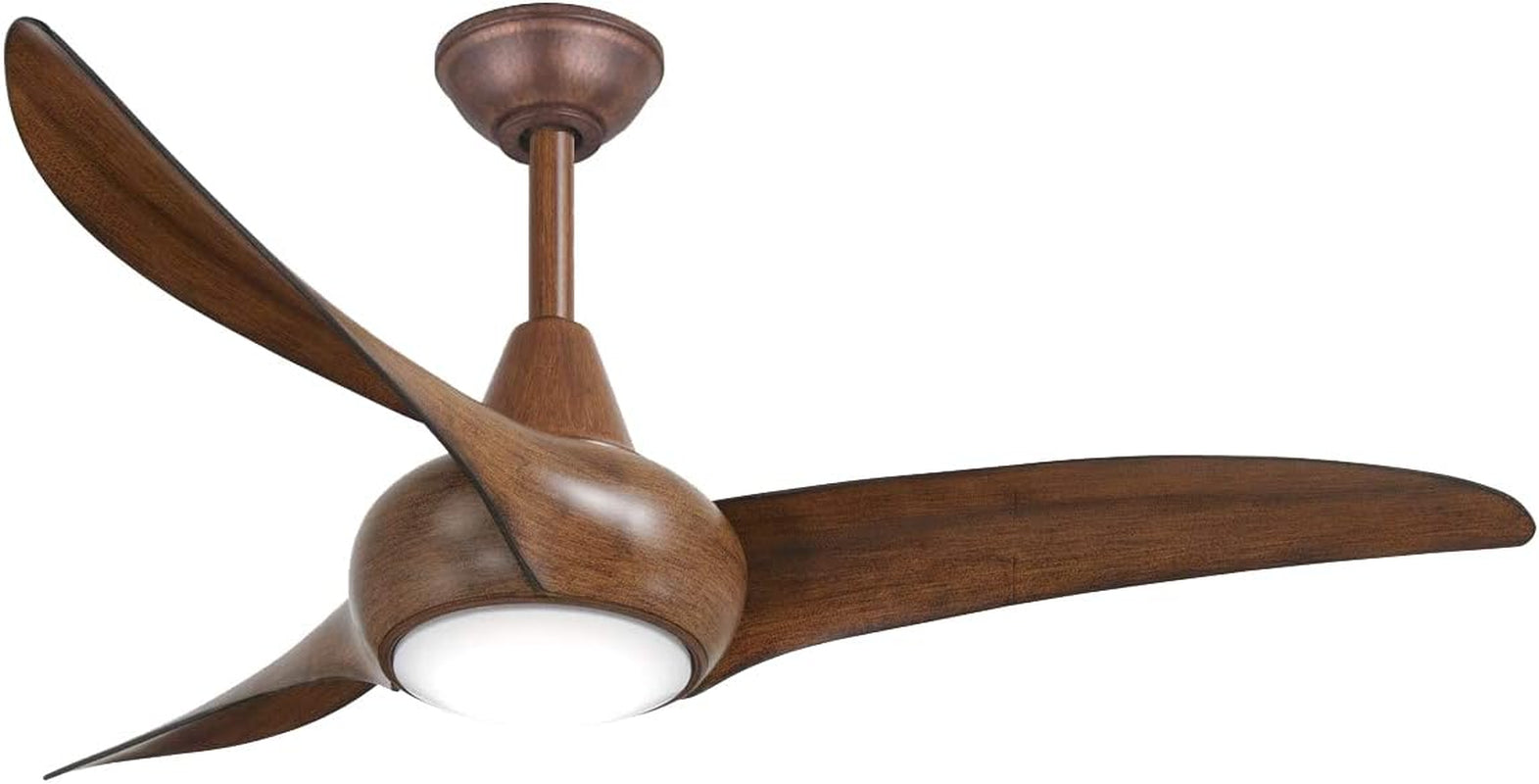 F845-DK Light Wave 44 Inch Ceiling Fan with LED Light and Remote Control, Brown Distressed Koa Finish