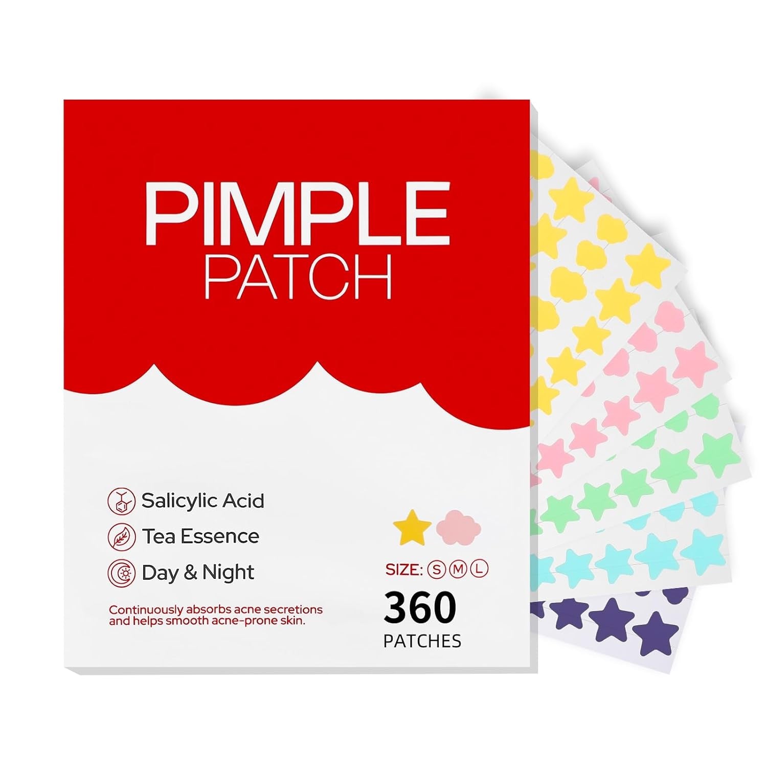 Pimple Patches for Face 280PCS, Hydrocolloid Acne Patches for Covering Zits and Blemishes, Cute Star Pimple Patches, Facial Skin Care Products.