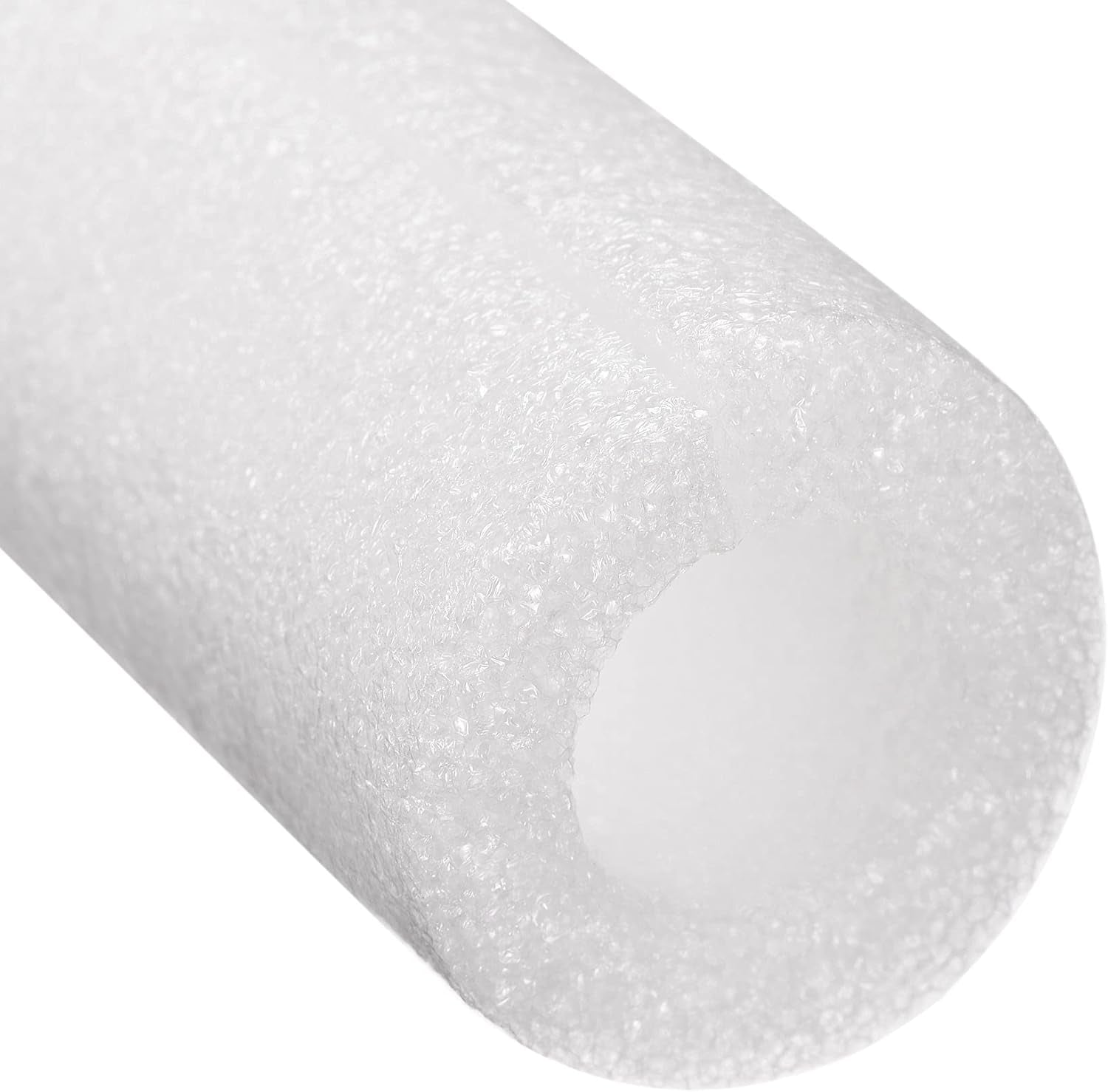 Foam Tube Pipe Insulation Freeze Protection Cover 3.28 Ft Length 0.98In ID 1.97In OD Pipe Insulation Kits White 1 Pack