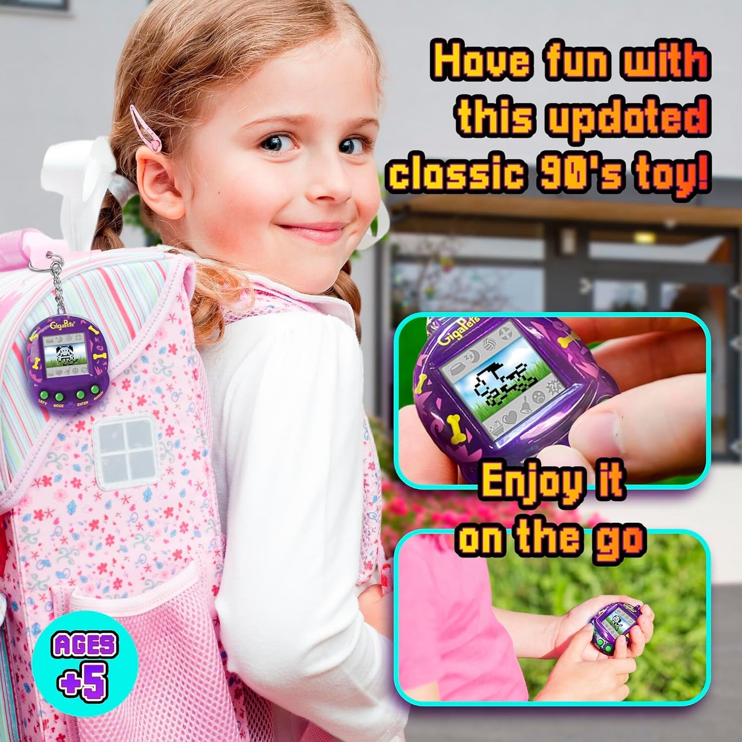 Giga Pets AR Puppy Virtual Animal Pet Toy 2Nd Edition, Purple BanUK